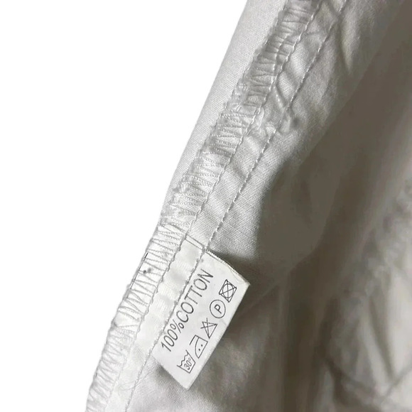 Cotton double breasted white trench coat,size 8. casual,career,vtg,Y2K, EC - Picture 9 of 14